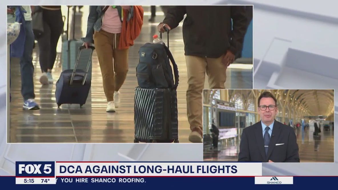 Reagan National Airport officials against long-haul flights